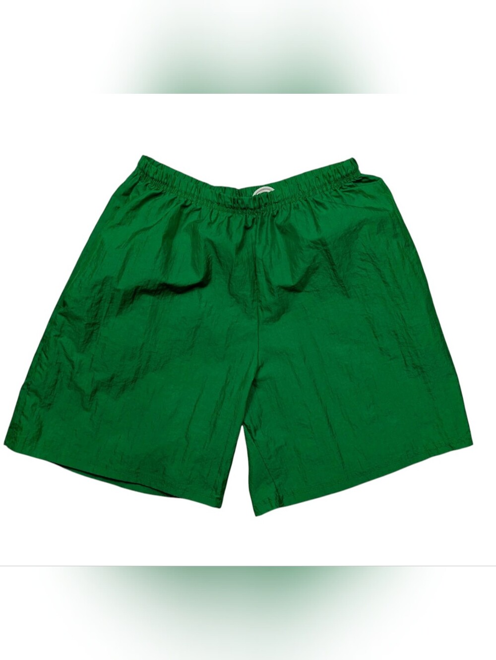 80s Coach's Choice Men's Green Elastic Waist Shorts Size Large
